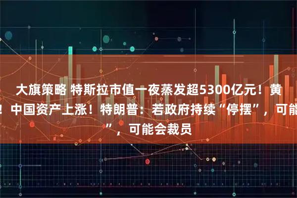 大旗策略 特斯拉市值一夜蒸发超5300亿元！黄金下跌！中国资产上涨！特朗普：若政府持续“停摆”，可能会裁员